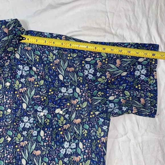 Rockmount Ranch Wear Tru-west Short Sleeve Shirt Large Hawaiian Rousseau Floral - Picture 12 of 16